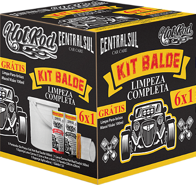 KIT BALDE HOT ROD 6X1 - Produtos limpeza automotiva - CENTRALSUL - PONTO M PECAS AUTOMOTIVAS