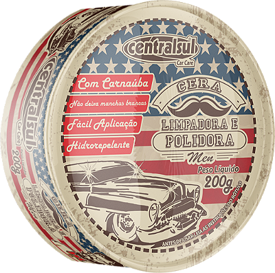 Cera Polidora Cera Carnauba 200G - cera pra carro - LIMPEZA AUTOMOTIVA - CENTRALSUL - PONTO M PECAS AUTOMOTIVAS