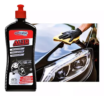 Cera Auto Espelhamento Brilho Intenso 500ml - cera pra carro - Limpeza Automotiva - CENTRALSUL