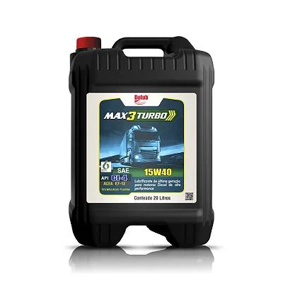Dulub Max 3 Turbo 15W40 CI4 20L - Oleo do motor a Diesel - PONTO M PECAS AUTOMOTIVAS