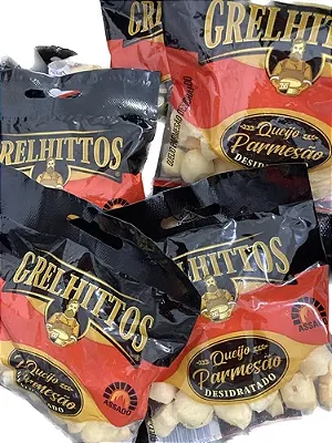 ATACADO - Queijo Parmesão Desidratado Grelhittos 35g - 100 unidades