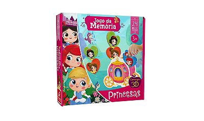 Jogo da Memoria Princesa do Gelo Em Madeira +4 Anos 24 Pecas