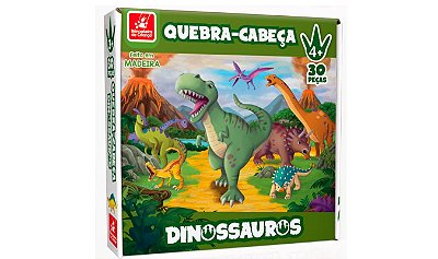 Jogo da Memoria Dinossauros Vulcao 3D 24 Pecas – Papelaria Pigmeu