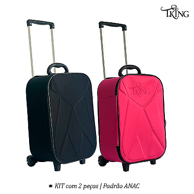 Kit 2 malas de viagem 10kg - DIVERSAS CORES