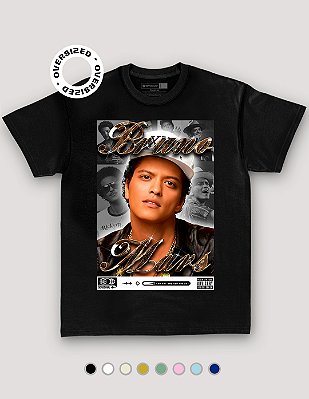 Camiseta Oversized Bruno Mars The Town
