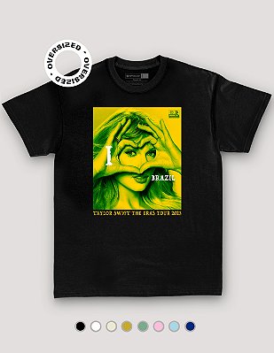 Camiseta Oversized Taylor Swift I Love Brazil
