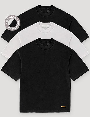 Kit com 3 peças Oversized Estonada Lisas #1