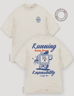 Camiseta Oversized Tubular Running Away Rrom Responsibility