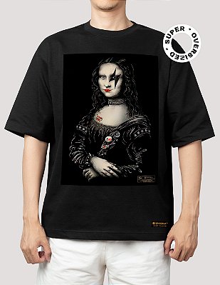 Camiseta Oversized Super Mona Lisa Kiss