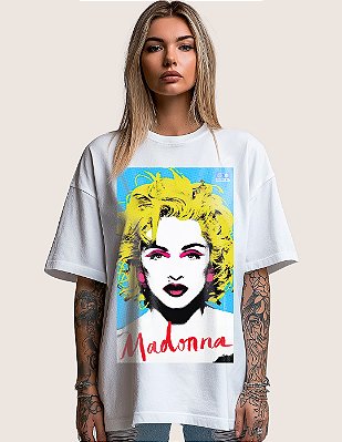 Camiseta Oversized Super Madonna Pop Art