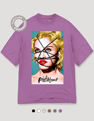 Camiseta Oversized Tubular Madonna Rebel Heart