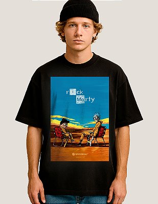 Camiseta Oversized Super Rick and Morty
