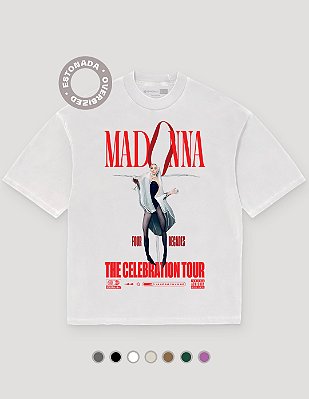 Camiseta Oversized Heavy Madonna The Celebration Four Decades