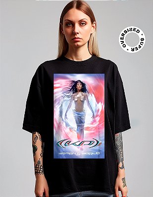 Camiseta Oversized Super Katy Perry Woman's World