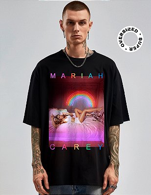 Camiseta Oversized Super Mariah Carey Rainbow's End