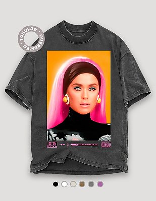 Camiseta Oversized Tubular Katy Perry Retro Glow