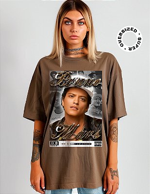 Camiseta Oversized Super Bruno Mars Vibes