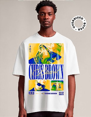 Camiseta Oversized Super Chris Brown Brazil