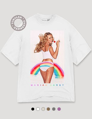 Camiseta Oversized Tubular Mariah Carey Rainbow - BF