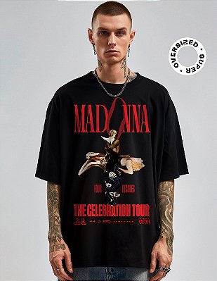 Camiseta Oversized Super Madonna Four Decades - BF