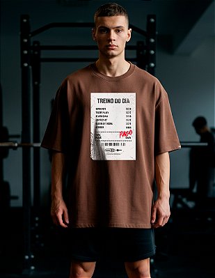 Camiseta Oversized Super Treino Do Dia