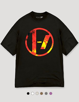 Camiseta Oversized Tubular Twenty One Pilots Circle of Fire