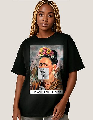 Camiseta Oversized Super Frida Explanation Kills Art