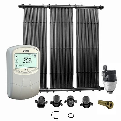 Kit Aquecedor Solar Piscina Até 36m² Ou 50.000 L  Placas Tek30