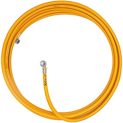 Tubo Mangueira Pex Flex Amarelo UV 16MM de 10M Com Conexões - Druck Gás