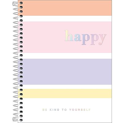 Caderno COLEGIAL Tilibra Happy Colorido 1 Matéria Lançamento
