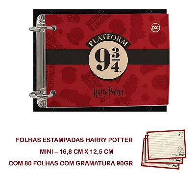 Caderno Argolado Harry Potter com 80 Fichas Coloridas - DAC