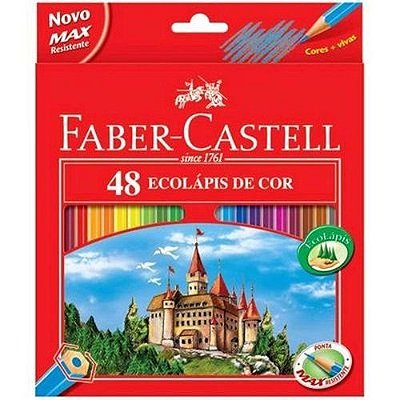 Lápis de Cor 48 cores sextavado - Faber Castell