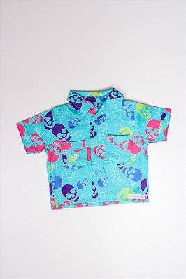 CAMISA KIDS CAVEIRA AZUL CLARO