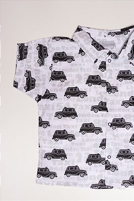 CAMISA KIDS CARROS PRETO