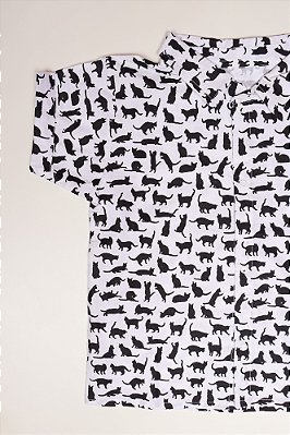CAMISA KIDS GATO PRETO