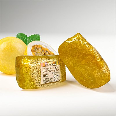 Sabonete em Barra com Bucha Vegetal 300g - Maracujá