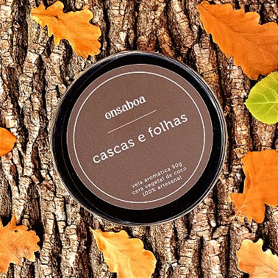 Vela Lata 90g - Cascas e Folhas