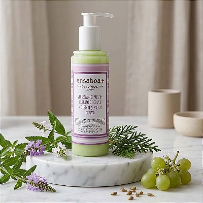 Loção Refrescante 200 ml - Verbena + Cipreste + Extrato de Couve + Óleo de Semente de Uva