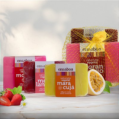 Kit lInha Frutaria - 2 Sabonetes em barras 100g cada - Variados