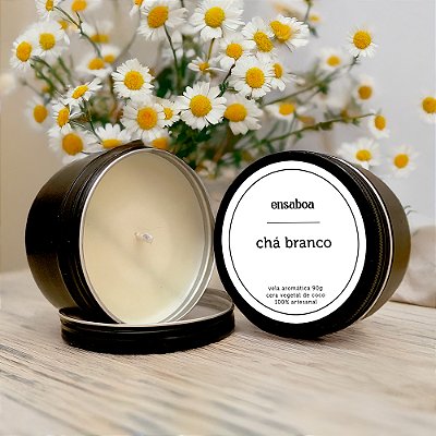 vela Lata 90g - Chá Branco