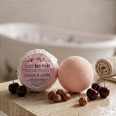 Bath Bomb 100g - Cereja e Avelã