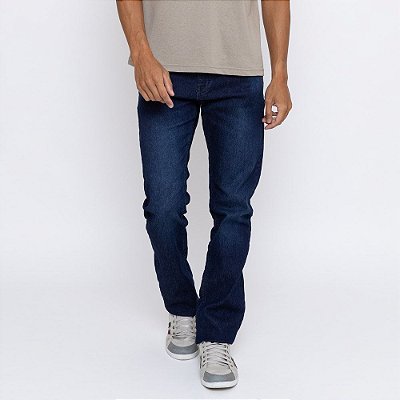 Calça Jeans Masculina Tradicional Lavagem Azul Escura  Premium Original Versatti Romena