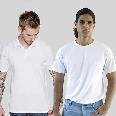 Kit Polo e Camiseta Branca Versatti Guatemala A20