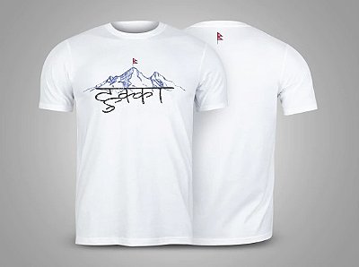 Camiseta Everest Nepal Montanha Marca Gadoott Branca