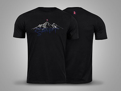Camiseta Everest Montanha Nepal Marca Gadoott Casual Preto