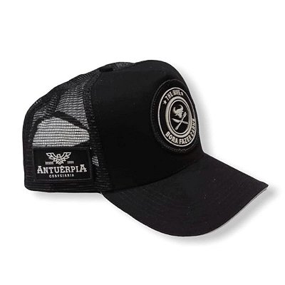 Boné Preto Trucker Bora Fazer Carne