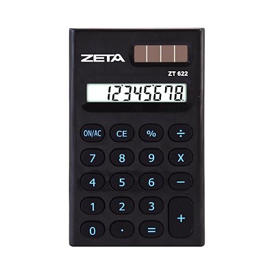 Calculadora de Bolso 8 Dígitos Preta Zeta ZT622-BK