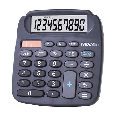 Calculadora de Mesa 10 Dígitos Preta Truly 808A-10