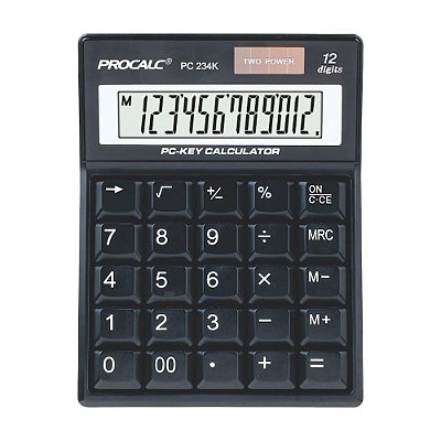 Calculadora de Mesa 12 Dígitos Teclas Tipo PC Procalc PC234K