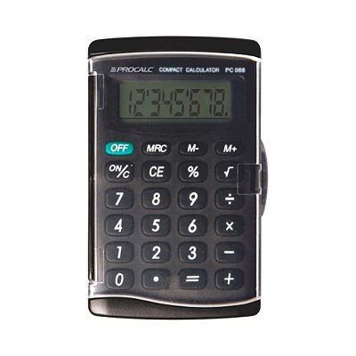 Calculadora de Bolso 8 Dígitos Capa Proteção Procalc PC068-B